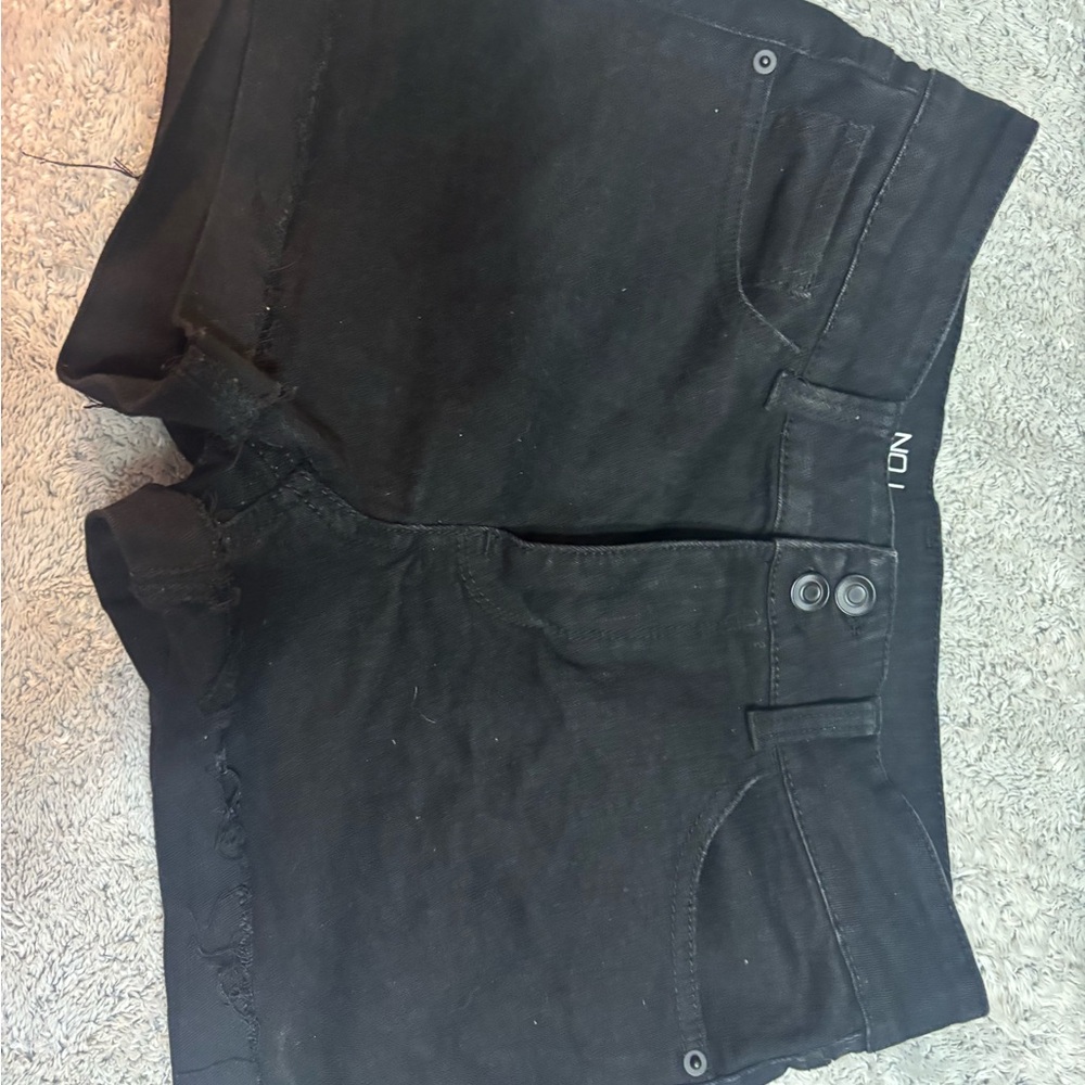Black Denim Shorts